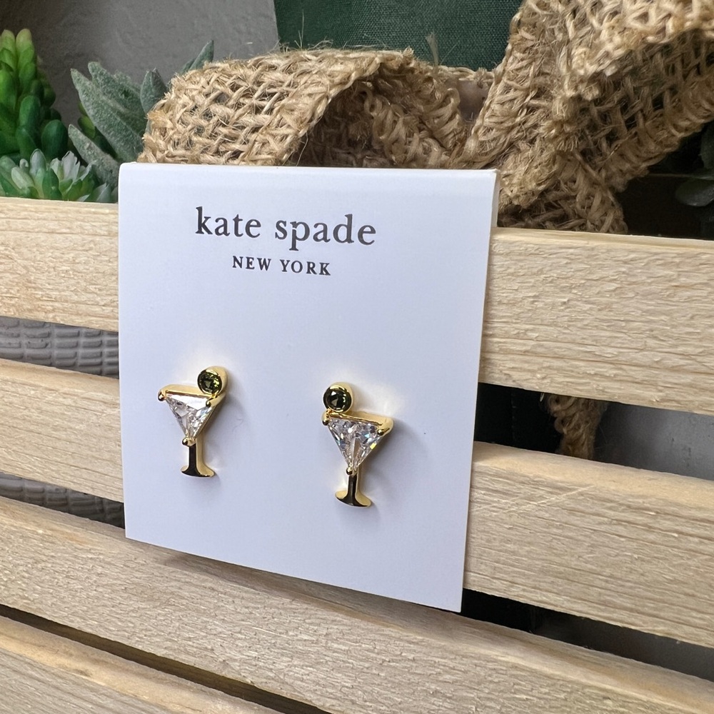 Kate Spade Shaken not Stirred Stud Earrings - Picture 3 of 5